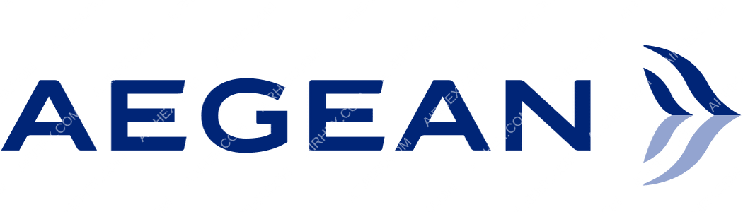 Aegean Airlines logo with name