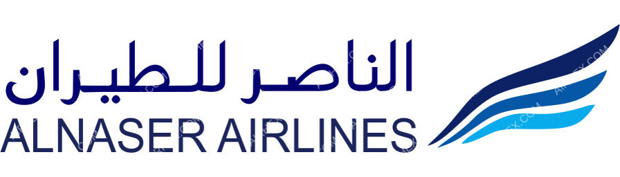 Al-Naser Airlines logo with name dark