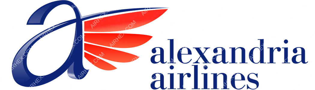 Alexandria Airlines logo with name
