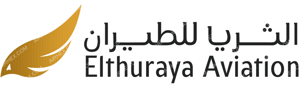 Elthuraya Aviation logo with name Elthuraya Aviation logo with name