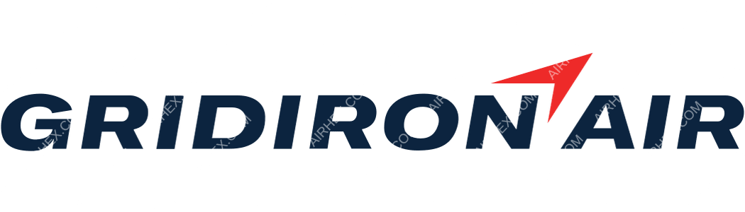 Gridiron Air logo with name Gridiron Air logo with name