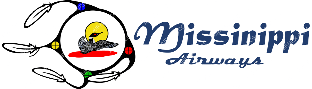 Missinippi Airways logo with name Missinippi Airways logo with name