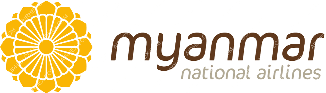 Myanmar National Airlines logo with name
