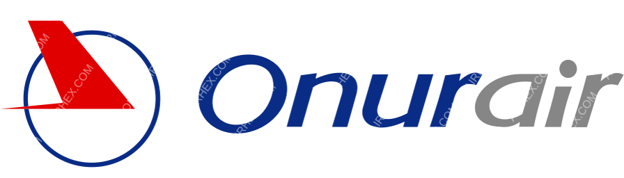 Onur Air logo with name dark