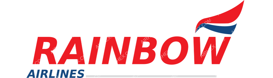 Rainbow Airlines logo with name dark