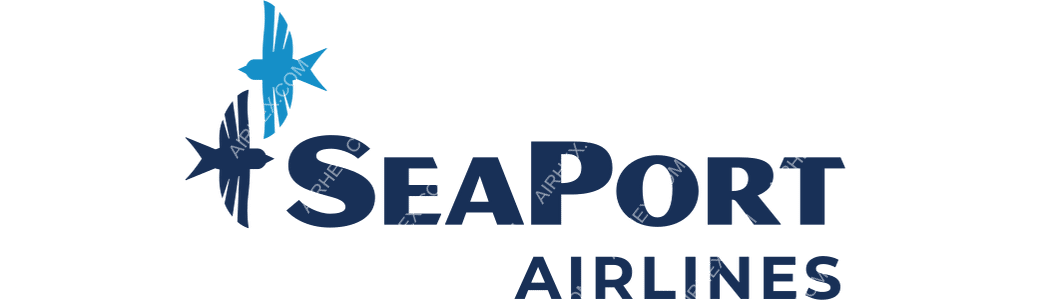 SeaPort Airlines logo with name SeaPort Airlines logo with name