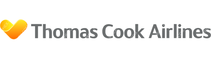 Thomas Cook Airlines Belgium logo with name dark