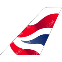 British Airways flipped tail logo from the Airhex Airline Logo API