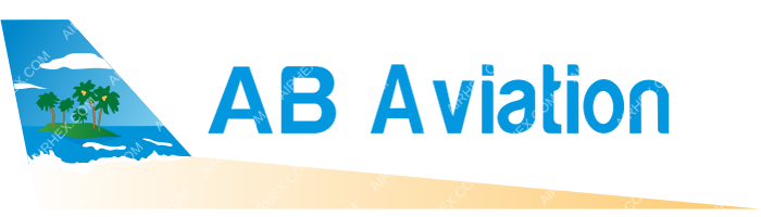 AB Aviation AB Aviation logo with name (dark)