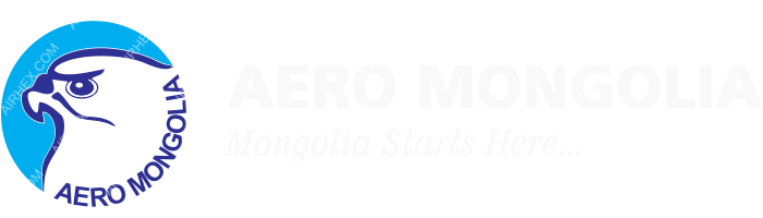 Aero Mongolia Aero Mongolia logo with name (dark)