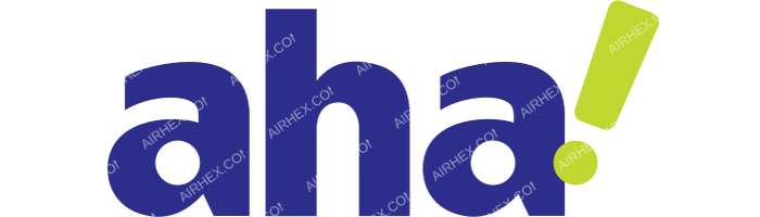 aha! aha! logo with name