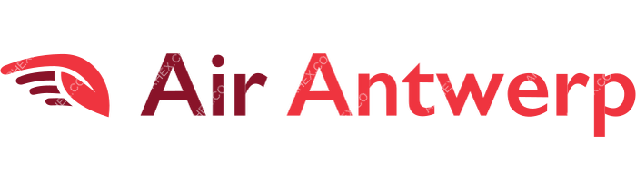 Air Antwerp Air Antwerp logo with name (dark)