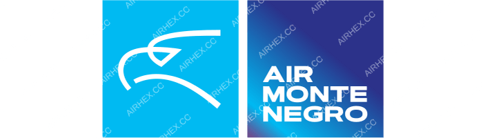 Air Montenegro Air Montenegro logo with name (dark)