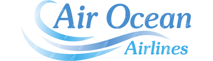 Air Ocean Airlines Air Ocean Airlines logo with name (dark)