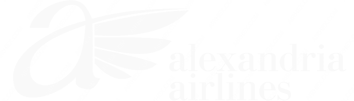 Alexandria Airlines Alexandria Airlines logo with name (dark)