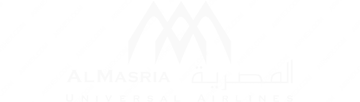 AlMasria Universal Airlines AlMasria Universal Airlines logo with name (dark)