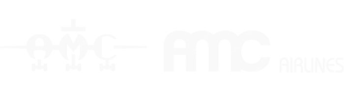 AMC Airlines AMC Airlines logo with name (dark)