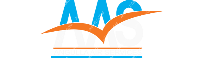 Anguilla Air Services Anguilla Air Services logo with name (dark)