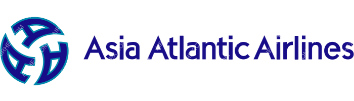 Asia Atlantic Airlines Asia Atlantic Airlines logo with name (dark)