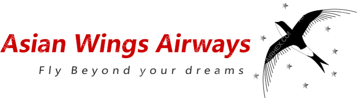Asian Wings Airways Asian Wings Airways logo with name (dark)