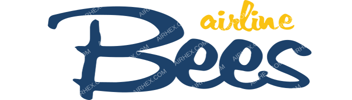 Bees Airline Bees Airline logo with name (dark)