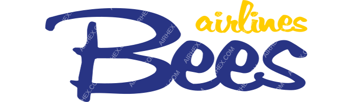 Bees Airlines (Romania) Bees Airlines (Romania) logo with name (dark)