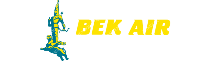 Bek Air Bek Air logo with name (dark)