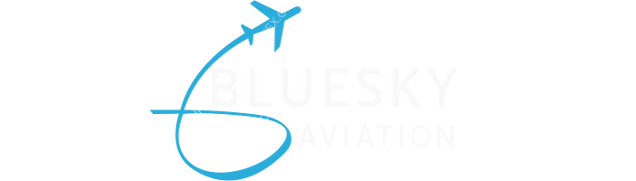 Blue Sky Aviation Services Blue Sky Aviation Services logo with name (dark)