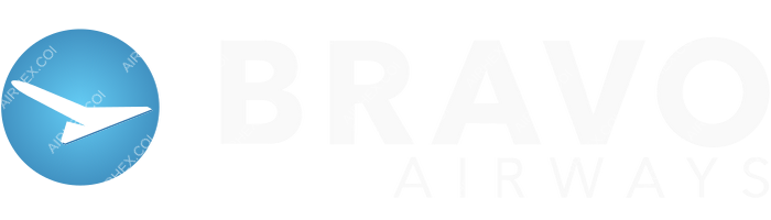 Bravo Airways Bravo Airways logo with name (dark)