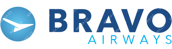 Bravo Airways Bravo Airways logo with name