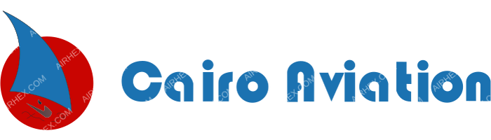 Cairo Aviation Cairo Aviation logo with name (dark)