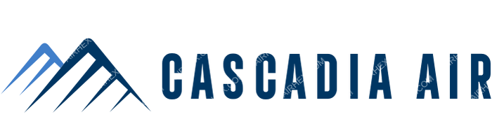 Cascadia Air Cascadia Air logo with name (dark)