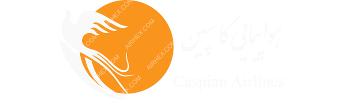 Caspian Airlines Caspian Airlines logo with name (dark)