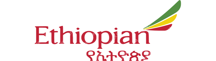 Ethiopian Mozambique Airlines Ethiopian Mozambique Airlines logo with name (dark)