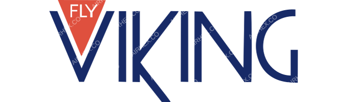 FlyViking FlyViking logo with name (dark)