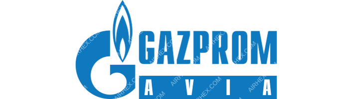 Gazpromavia Gazpromavia logo with name