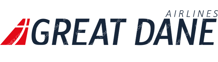 Great Dane Airlines Great Dane Airlines logo with name (dark)