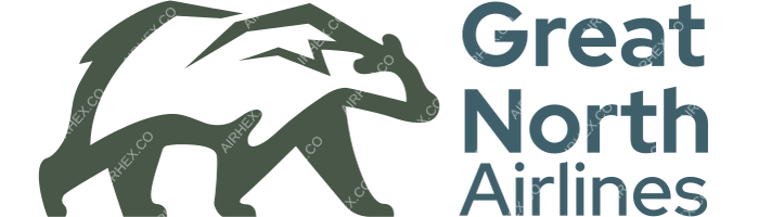 Great North Airlines Great North Airlines logo with name