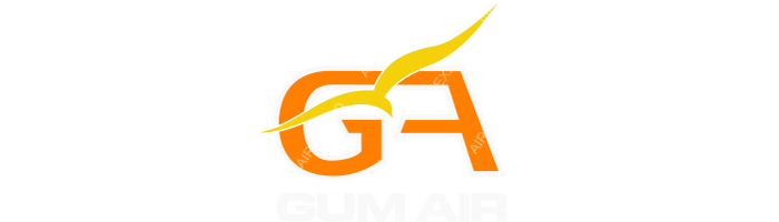 Gum Air Gum Air logo with name (dark)