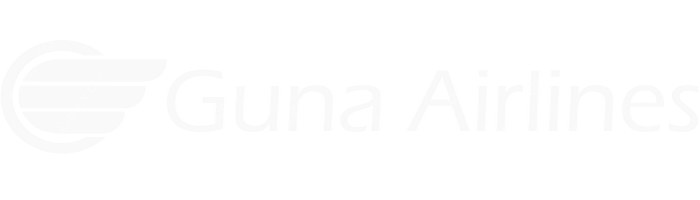 Guna Airlines Guna Airlines logo with name (dark)