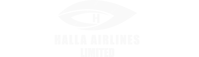 Halla Airlines Halla Airlines logo with name (dark)