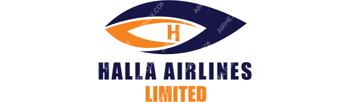 Halla Airlines Halla Airlines logo with name