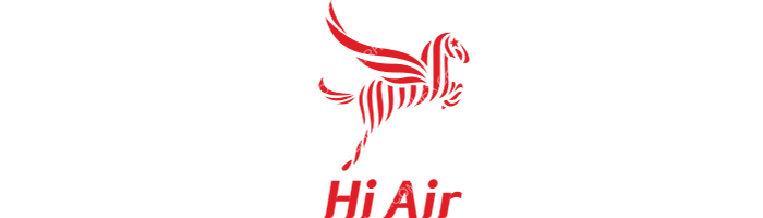 Hi Air Hi Air logo with name (dark)