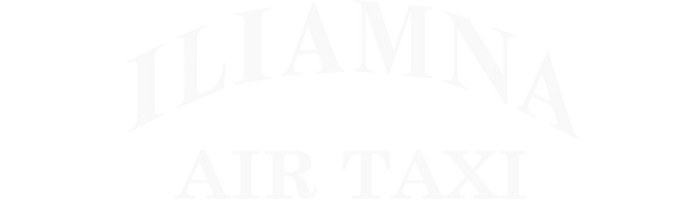 Iliamna Air Taxi Iliamna Air Taxi logo with name (dark)