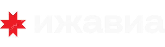 Izhavia Izhavia logo with name (dark)