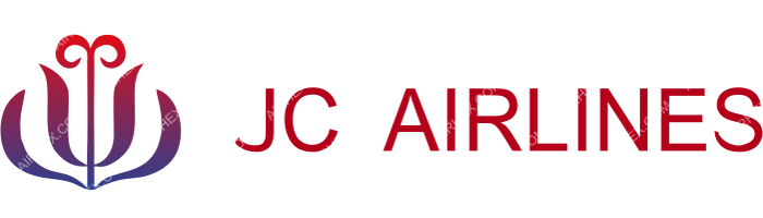 JC International Airlines JC International Airlines logo with name