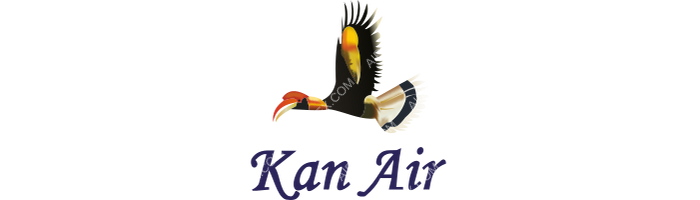 Kan Air Kan Air logo with name (dark)