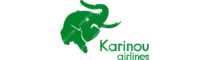 Karinou Airlines Karinou Airlines logo with name (dark)