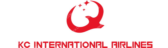KC International Airlines KC International Airlines logo with name (dark)