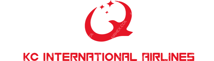 KC International Airlines KC International Airlines logo with name